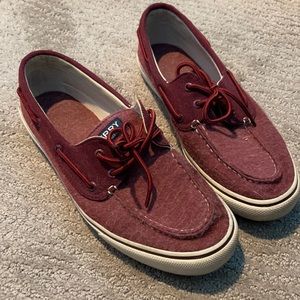 Red Men’s Sperry Topsiders